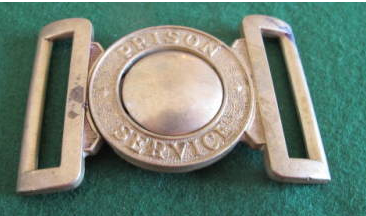 RHODESIA - PRISON SERVICE PLAIN CENTRE BELT BUCKLE, FRONT