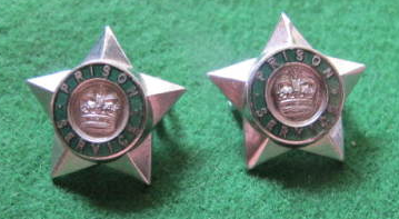 RHODESIA - PRE UDI.- FEDERAL PRISON SERVICES PAIR OF OFFICERS RANK PIPS