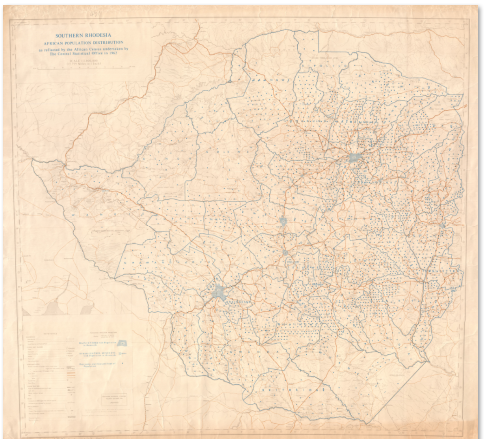 Southern Rhodesia African population distribution as reflected by the African Census undertaken by the Central Statistical Office in 1962