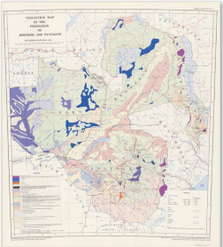   Vegetation map of the Federation of Rhodesia and Nyasaland. 1:2,500,000. 1960. 