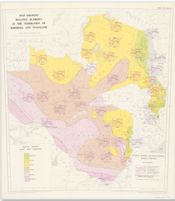  Map showing relative humidity in the Federation of Rhodesia and Nyasaland. 1:2,500,000. 1961. 