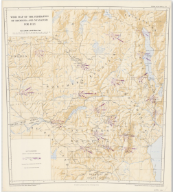 Wind map of the Federation of Rhodesia and Nyasaland for July. 1:2,500,000. 1962.  