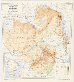  Federation of Rhodesia and Nyasaland. 1:2,500,000. 1960. 