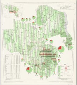   Population map of the Federation of Rhodesia and Nyasaland. 1:2,500,000. 1960.  