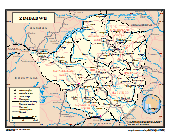 Zimbabwe General Map 2017